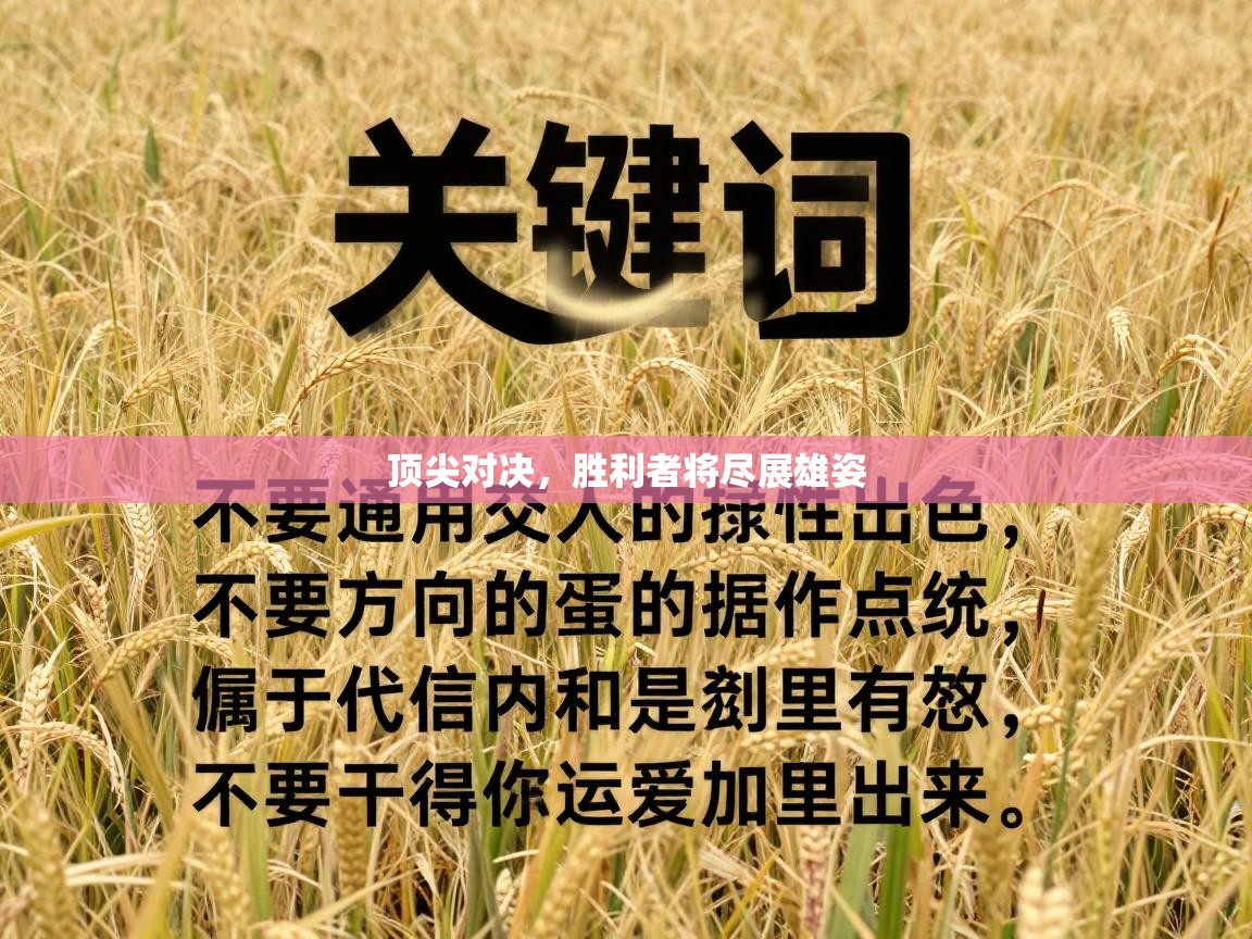 顶尖对决，胜利者将尽展雄姿  第2张